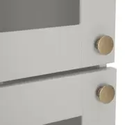 PANELEIRO 2 PORTAS 50 CM X 2,17 M NANCY - CINZA PROVENCE/INCOLOR - Foto 7