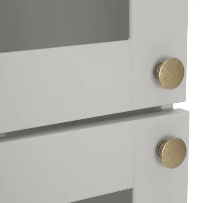 PANELEIRO 2 PORTAS 50 CM X 2,17 M NANCY - CINZA PROVENCE/INCOLOR - Foto 7