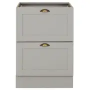 GAVETEIRO DE COZINHA 60 CM 3 GAVETAS NANCY - CINZA PROVENCE - Foto 1