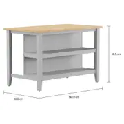 BALCÃO DE COZINHA 1,40 M X 80 CM NANCY - CINZA PROVENCE/AMÊNDOA - Foto 6