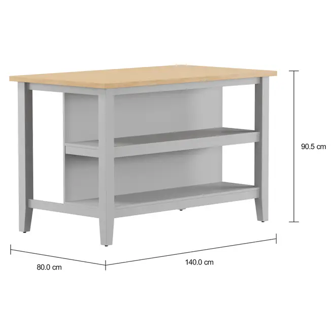 BALCÃO DE COZINHA 1,40 M X 80 CM NANCY - CINZA PROVENCE/AMÊNDOA - Foto 6