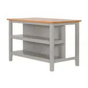 BALCÃO DE COZINHA 1,40 M X 80 CM NANCY - CINZA PROVENCE/AMÊNDOA - Foto 2