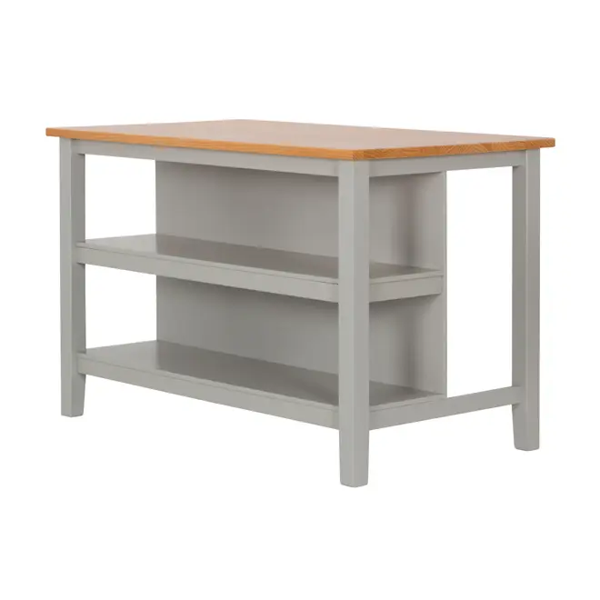 BALCÃO DE COZINHA 1,40 M X 80 CM NANCY - CINZA PROVENCE/AMÊNDOA - Foto 2