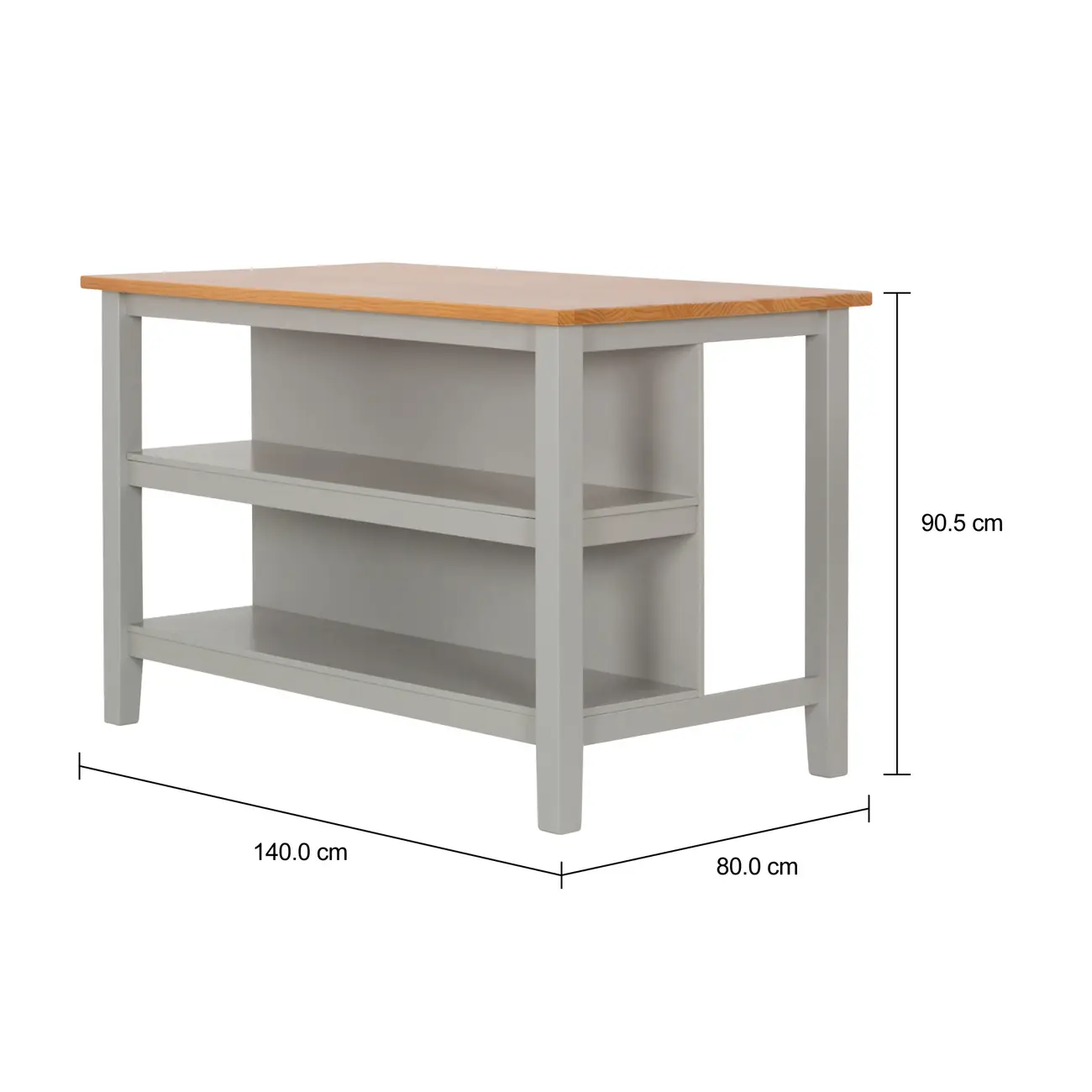 BALCÃO DE COZINHA 1,40 M X 80 CM NANCY - CINZA PROVENCE/AMÊNDOA - Foto 5
