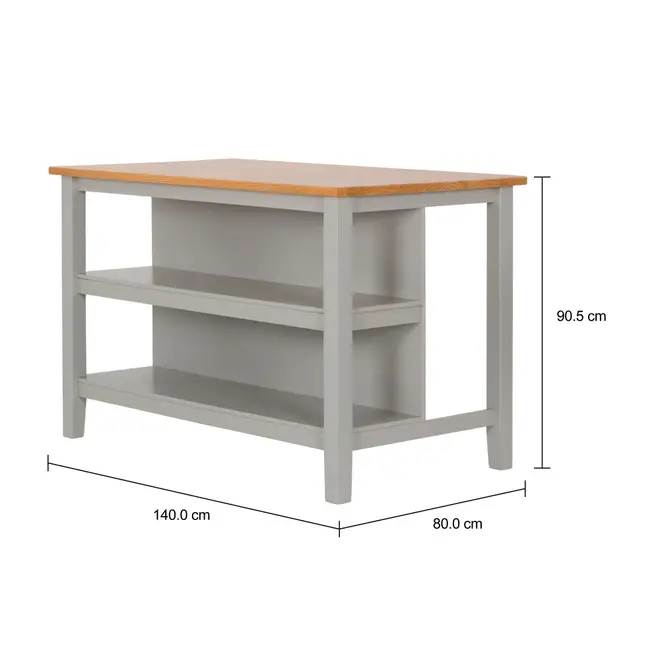 BALCÃO DE COZINHA 1,40 M X 80 CM NANCY - CINZA PROVENCE/AMÊNDOA - Foto 5