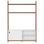 ARQUITET ESTANTE PARA TV DE ATÉ 50 POLEGADAS COM 1 PORTA DE CORRER 1,36 M X 1,95 M - NOZES/BRANCO - Foto 1