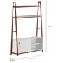 ARQUITET ESTANTE PARA TV DE ATÉ 50 POLEGADAS COM 1 PORTA DE CORRER 1,36 M X 1,95 M - NOZES/BRANCO - Foto 2