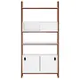 NOZES/BRANCO - ARQUITET ESTANTE 3 PORTAS DE CORRER 96 CM X 1,95 M