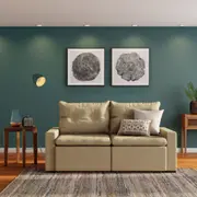 SOFÁ RETRÁTIL E RECLINÁVEL 2 LUGARES OASIS - RECI BEGE - Foto 3