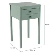 MESA DE CABECEIRA 2 GAVETAS MODEL - SÁLVIA - Foto 4