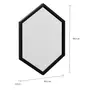 ESPELHO 50 CM X 58 CM HEXAGON - PRETO - Foto 2