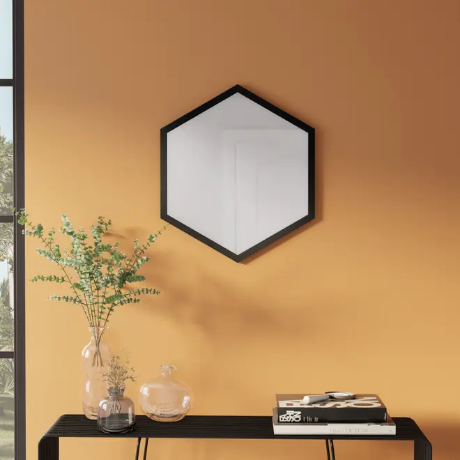 ESPELHO 50 CM X 58 CM HEXAGON - PRETO - Foto 3