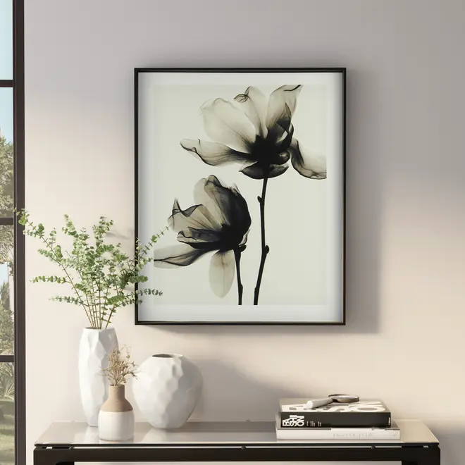 QUADRO SPRING II 84 CM X 69 CM - BRANCO/PRETO - Foto 2