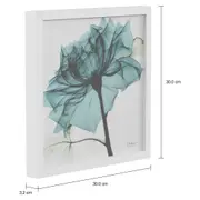 QUADRO 30 CM X 30 CM FLORES RAIO-X I - BRANCO/TURMALINA - Foto 2
