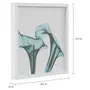 QUADRO 30 CM X 30 CM FLORES RAIO-X II - BRANCO/TURMALINA - Foto 2