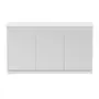 MINCE BUFFET 3 PORTAS 1,34 M X 45 CM - BRANCO/PRATA - Foto 1