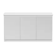 MINCE BUFFET 3 PORTAS 1,34 M X 45 CM - BRANCO/PRATA - Foto 1