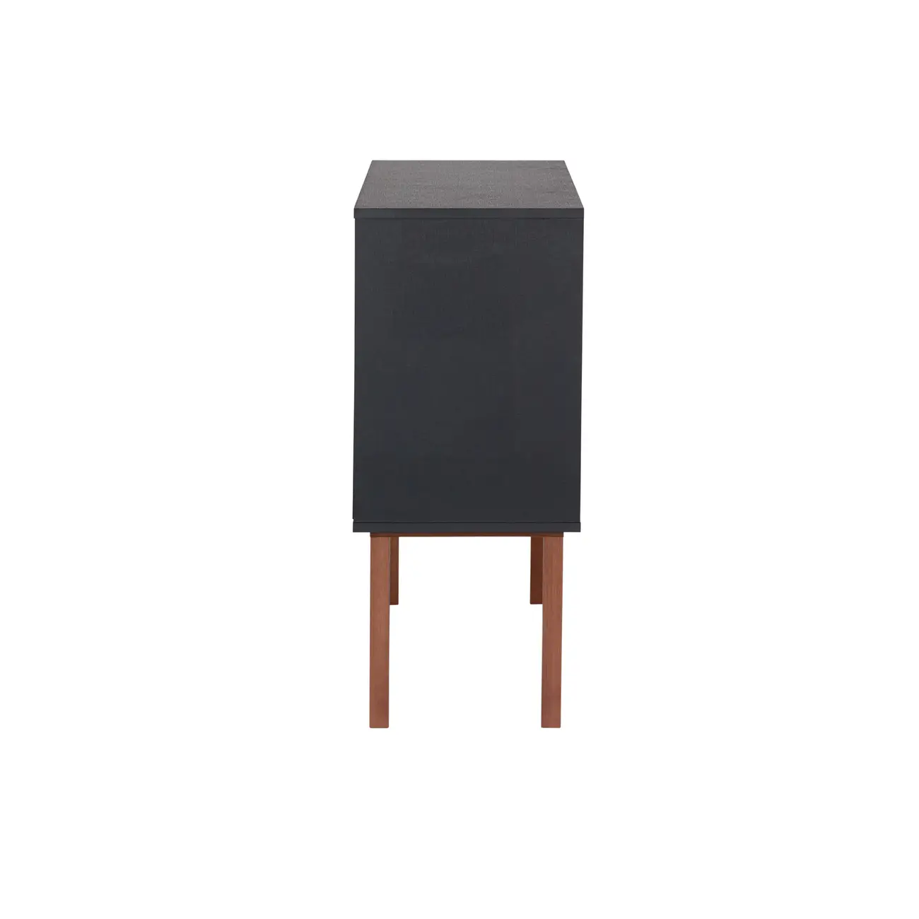 BUFFET 2 PORTAS/3 GAVETAS 1,20 M X 35 CM LIN - PRETO/NOZES - Foto 5