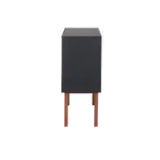 BUFFET 2 PORTAS/3 GAVETAS 1,20 M X 35 CM LIN - PRETO/NOZES - Foto 5
