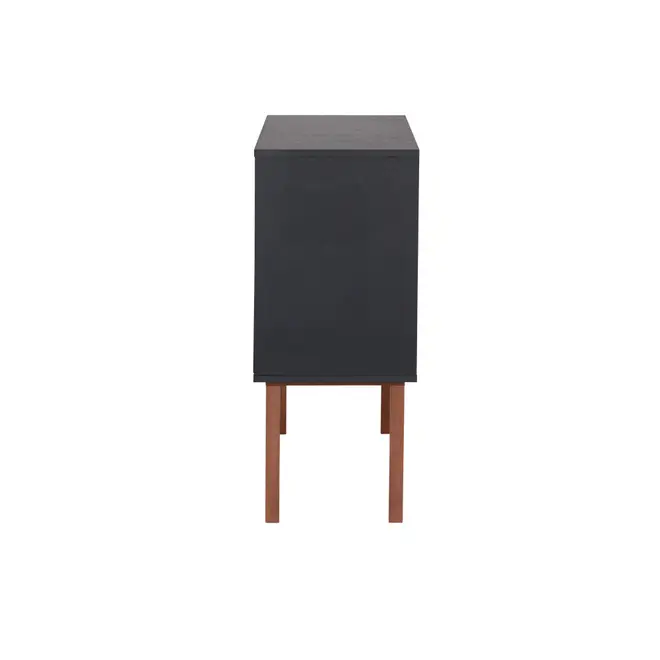 BUFFET 2 PORTAS/3 GAVETAS 1,20 M X 35 CM LIN - PRETO/NOZES - Foto 5