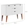 BUFFET 2 PORTAS/3 GAVETAS 1,20 M X 35 CM LIN - BRANCO/NOZES - Foto 7