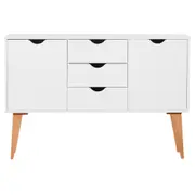 BUFFET 2 PORTAS/3 GAVETAS 1,20 M X 35 CM LIN - BRANCO/NOZES - Foto 1