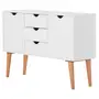 BUFFET 2 PORTAS/3 GAVETAS 1,20 M X 35 CM LIN - BRANCO/NOZES - Foto 2
