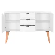 BUFFET 2 PORTAS/3 GAVETAS 1,20 M X 35 CM LIN - BRANCO/NOZES - Foto 3
