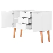 BUFFET 2 PORTAS/3 GAVETAS 1,20 M X 35 CM LIN - BRANCO/NOZES - Foto 4