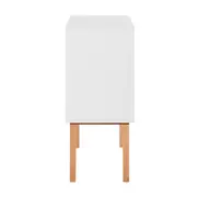 BUFFET 2 PORTAS/3 GAVETAS 1,20 M X 35 CM LIN - BRANCO/NOZES - Foto 5