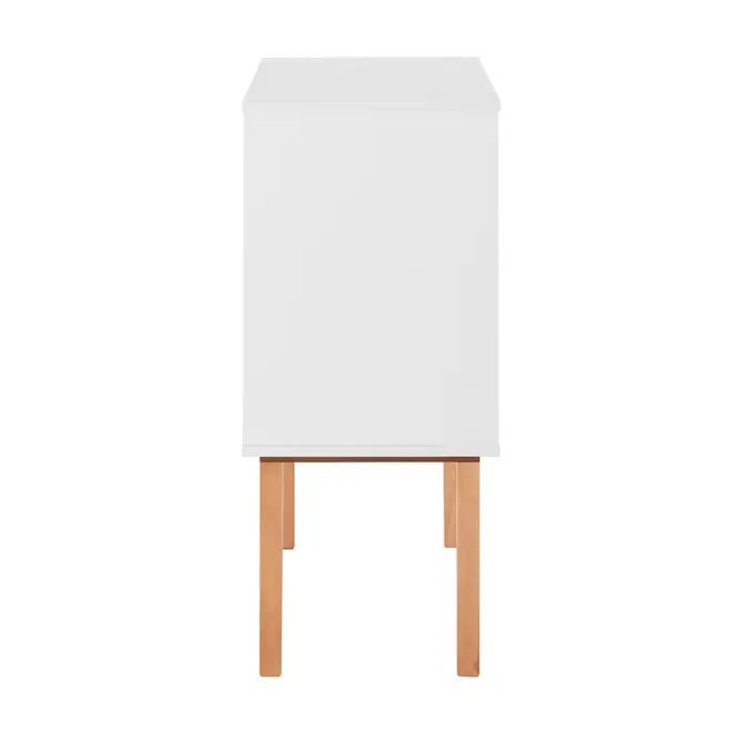 BUFFET 2 PORTAS/3 GAVETAS 1,20 M X 35 CM LIN - BRANCO/NOZES - Foto 5