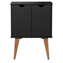 PRETO/NOZES - BUFFET 2 PORTAS 60 CM X 35 CM LIN