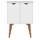 BRANCO/NOZES - BUFFET 2 PORTAS 60 CM X 35 CM LIN