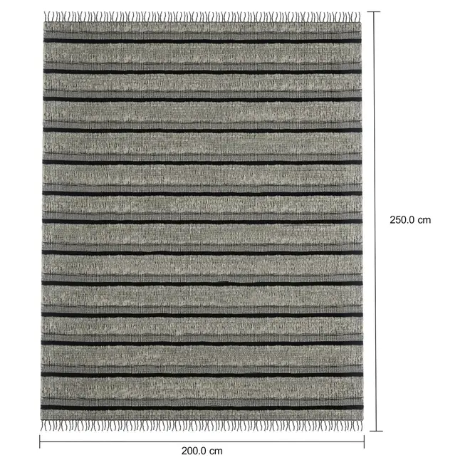 TAPETE 2 M X 2,50 M BOHO - PRETO/NATURAL - Foto 8