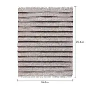 TAPETE 2 M X 2,50 M BOHO - PRETO/NATURAL - Foto 7