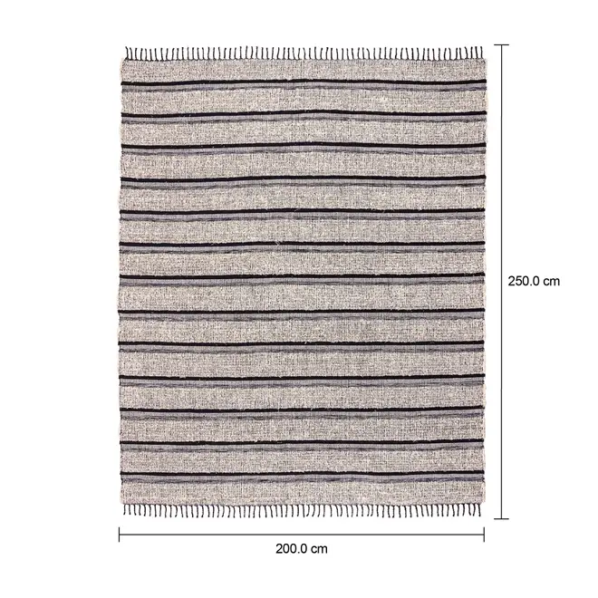 TAPETE 2 M X 2,50 M BOHO - PRETO/NATURAL - Foto 7