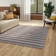 TAPETE 2 M X 2,50 M BOHO - PRETO/NATURAL - Foto 9