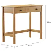 MESA 1 GAVETA 90 CM X 40 CM HALQ - AMÊNDOA - Foto 6