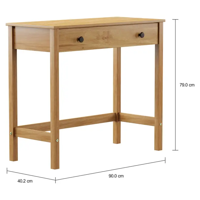 MESA 1 GAVETA 90 CM X 40 CM HALQ - AMÊNDOA - Foto 6