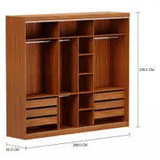 ESTRUTURA DE GUARDA-ROUPA DE CASAL 3 PORTAS FRIZ - FREIJÓ - Foto 4