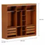 ESTRUTURA DE GUARDA-ROUPA DE CASAL 3 PORTAS FRIZ - FREIJÓ - Foto 4