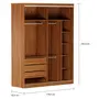 ESTRUTURA DE GUARDA-ROUPA DE CASAL 2 PORTAS FRIZ - FREIJÓ - Foto 4