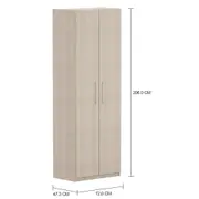 GUARDA-ROUPA 2 PORTAS 2 GAVETAS LIVE - NATURAL WASHED - Foto 2