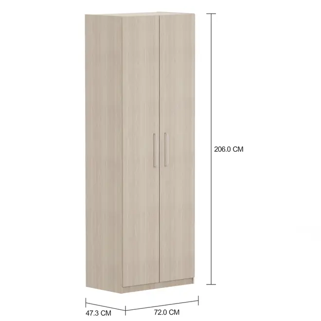 GUARDA-ROUPA 2 PORTAS 2 GAVETAS LIVE - NATURAL WASHED - Foto 2