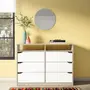 CÔMODA 6 GAVETAS 1,20 M X 40 CM WINK - NATURAL WASHED/BRANCO - Foto 9