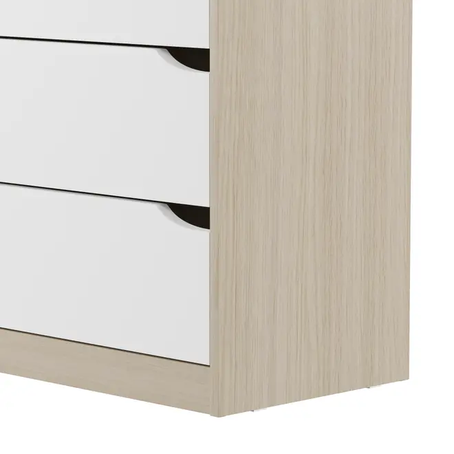 CÔMODA 6 GAVETAS 1,20 M X 40 CM WINK - NATURAL WASHED/BRANCO - Foto 8