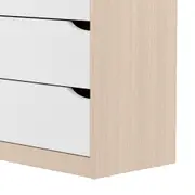 CÔMODA 6 GAVETAS 1,20 M X 40 CM WINK - NATURAL WASHED/BRANCO - Foto 6