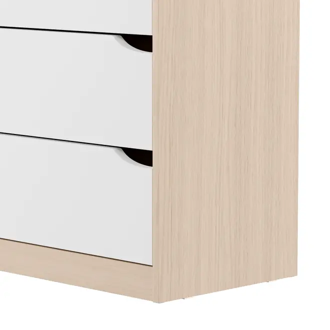 CÔMODA 6 GAVETAS 1,20 M X 40 CM WINK - NATURAL WASHED/BRANCO - Foto 6
