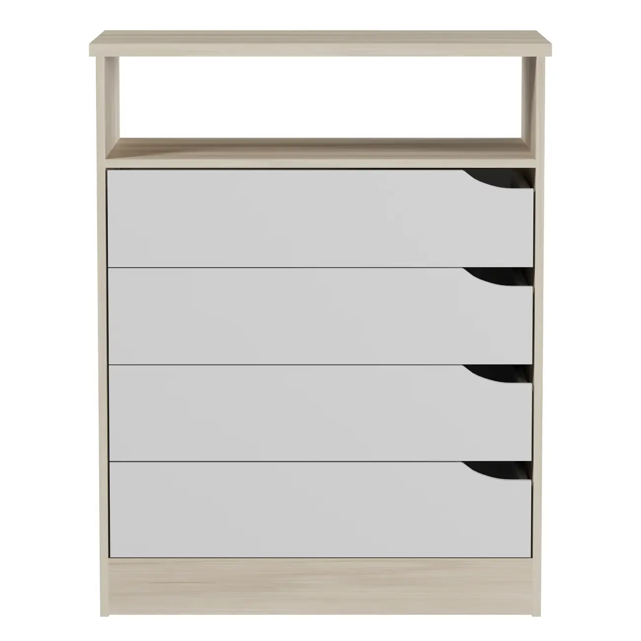 CÔMODA 4 GAVETAS 65 CM X 39 CM WINK - NATURAL WASHED/BRANCO - Foto 7