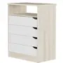 CÔMODA 4 GAVETAS 65 CM X 39 CM WINK - NATURAL WASHED/BRANCO - Foto 8